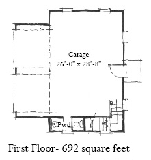 Garage Plan 73824 - 2 Car Garage First Level Plan