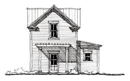 Historic Elevation of Plan 73826