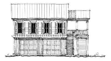 Colonial Historic Traditional Elevation of Plan 73827