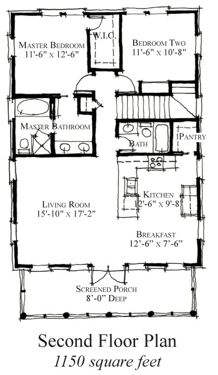 House Plan 73836 Second Level Plan