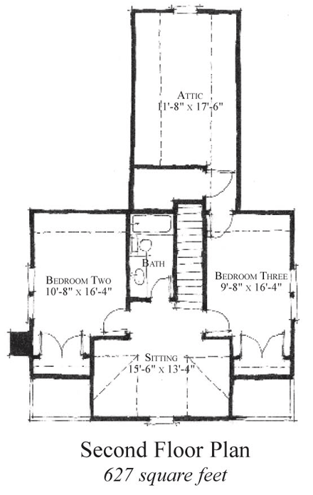 House Plan 73838 Second Level Plan