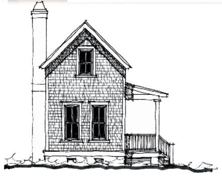 Country Historic Elevation of Plan 73846