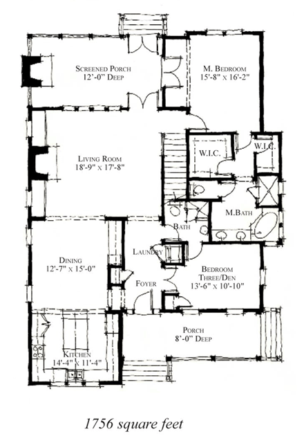 House Plan 73849 First Level Plan