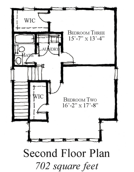House Plan 73860 Second Level Plan