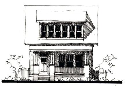 Country Historic Elevation of Plan 73860