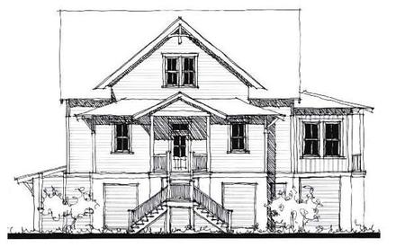 Country Historic Elevation of Plan 73862