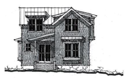 Country Historic Elevation of Plan 73872