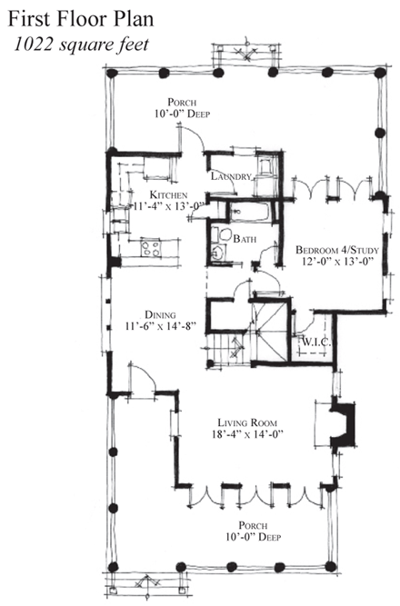 House Plan 73874 First Level Plan