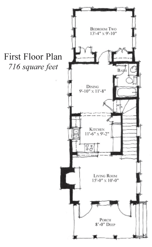 two story shotgun house floor plan