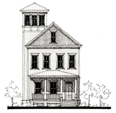 Country Historic Elevation of Plan 73880