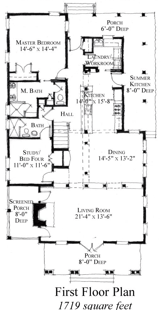 Country Farmhouse Historic Level One of Plan 73882