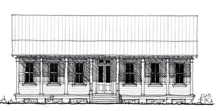 Country Historic Elevation of Plan 73886