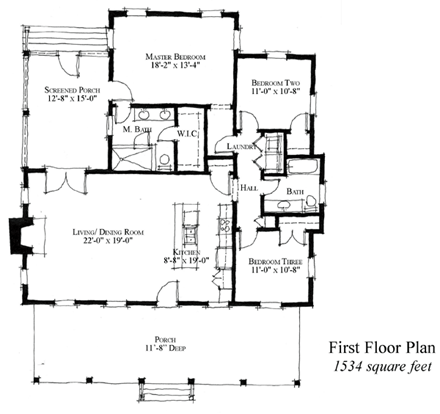 House Plan 73888 First Level Plan