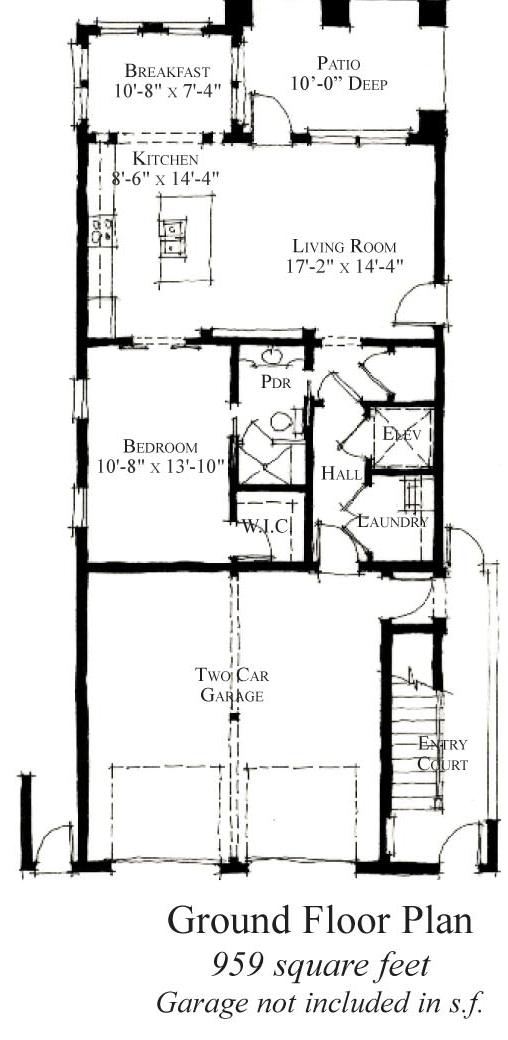 Country Historic Lower Level of Plan 73892