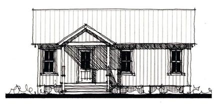 Country Historic Elevation of Plan 73894