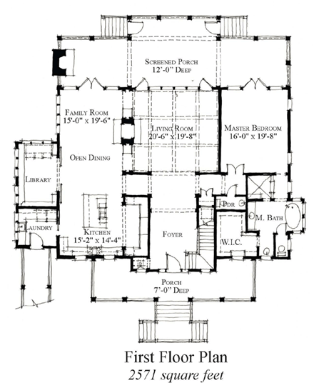 House Plan 73897 First Level Plan