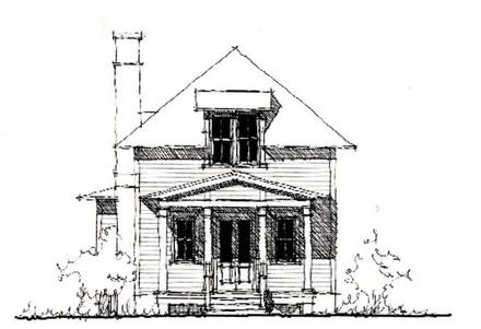 Country Historic Elevation of Plan 73898