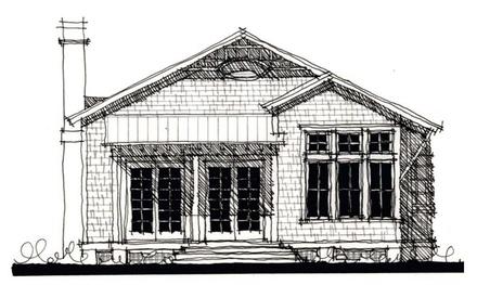 Country Historic Elevation of Plan 73899