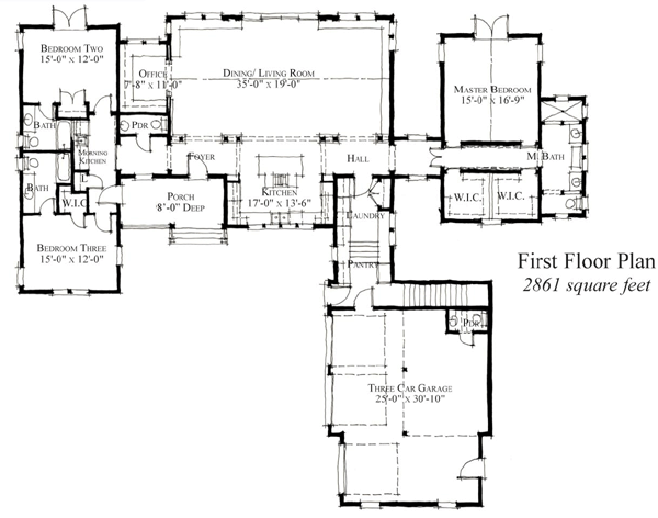 Country Farmhouse Historic Level One of Plan 73904