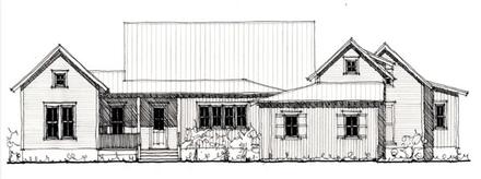 Country Farmhouse Historic Elevation of Plan 73904