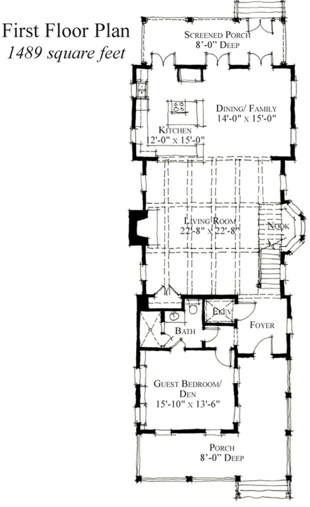 House Plan 73905 First Level Plan