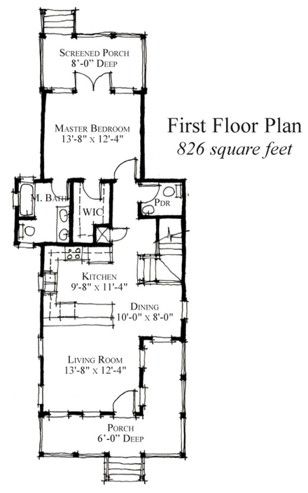 House Plan 73908 First Level Plan