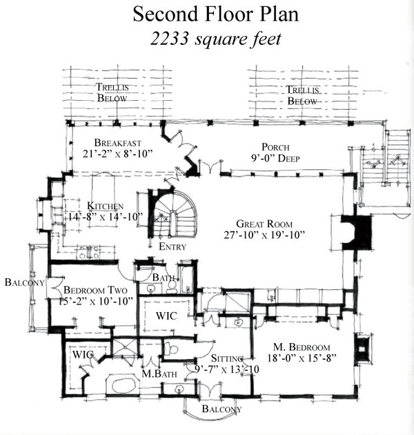 Country Historic Southern Level Two of Plan 73921