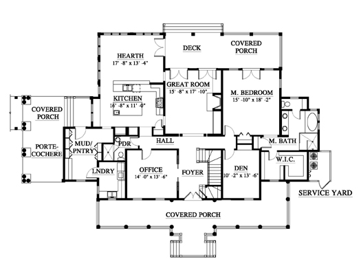 Colonial Country Southern Level One of Plan 73922