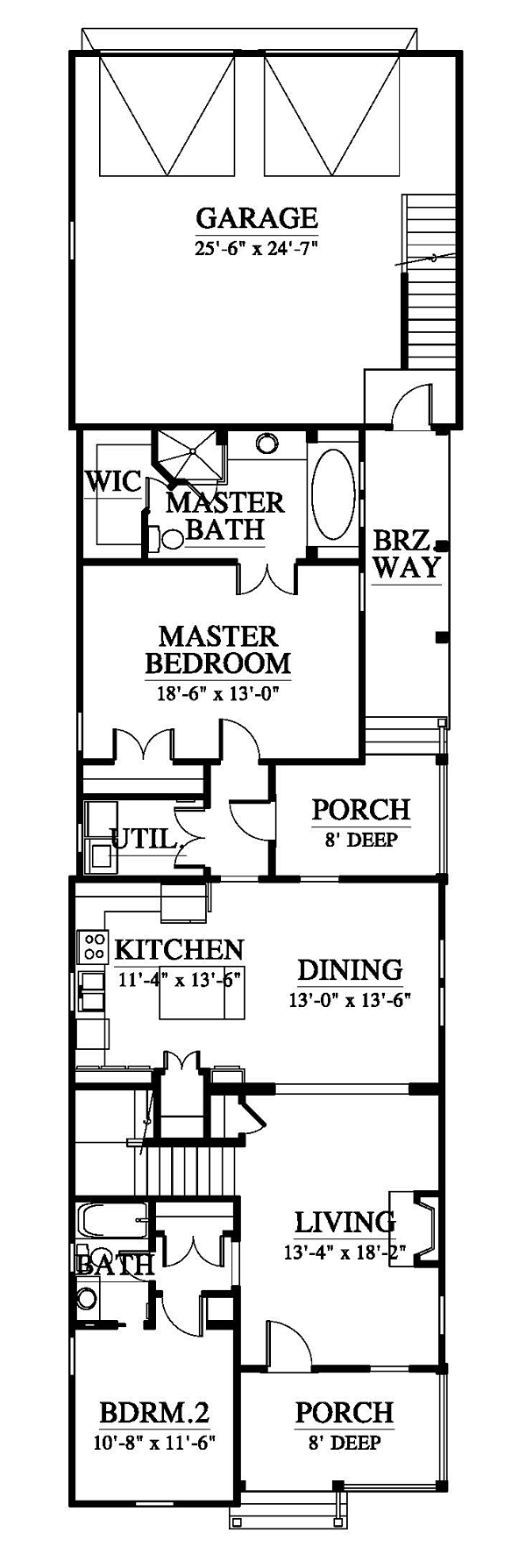 Country Southern Traditional Level One of Plan 73923