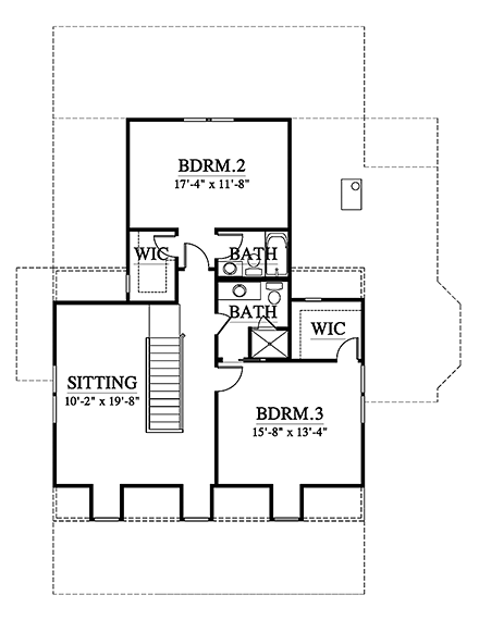 House Plan 73932 Second Level Plan