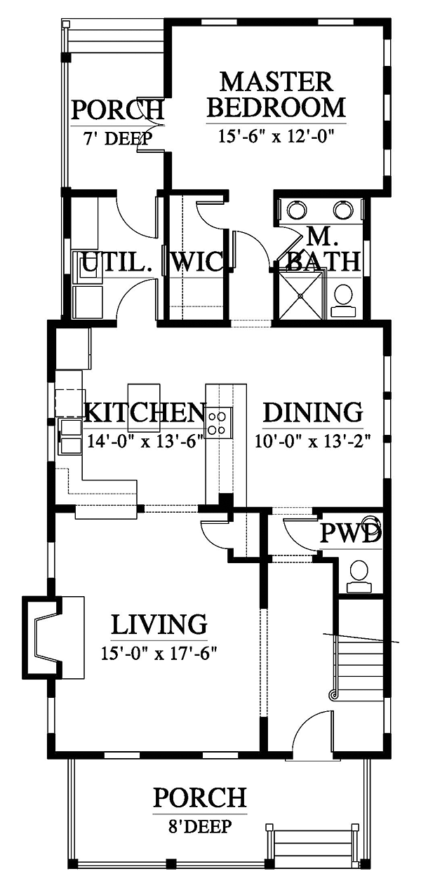 Cottage Country Southern Level One of Plan 73938