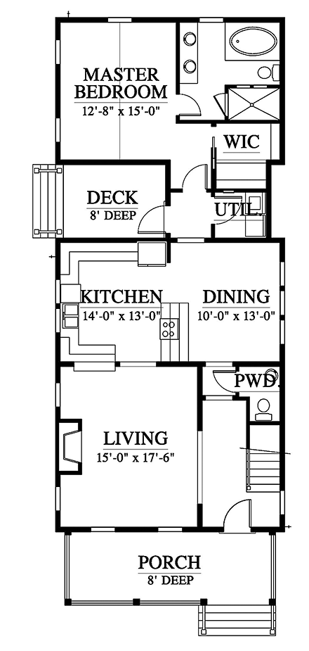 House Plan 73939 First Level Plan