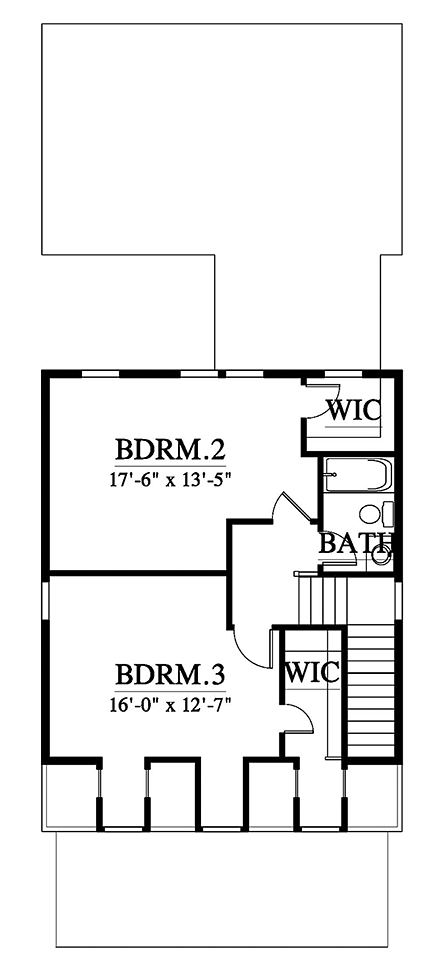 House Plan 73939 Second Level Plan