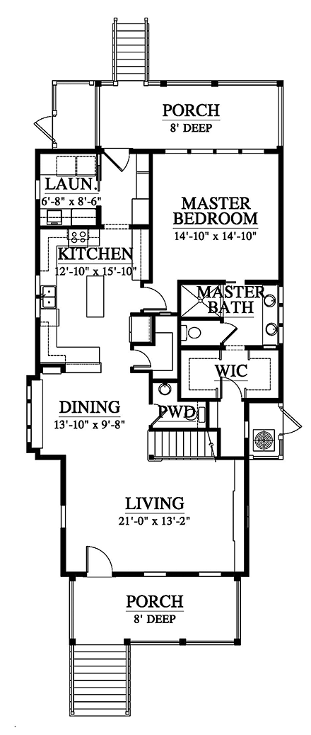 House Plan 73947 First Level Plan