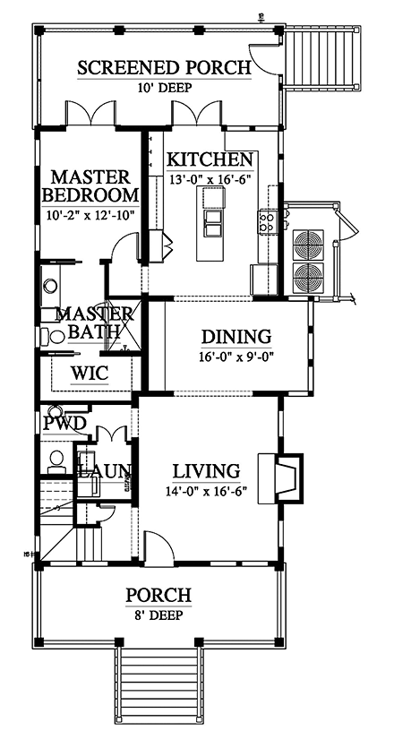 House Plan 73948 First Level Plan