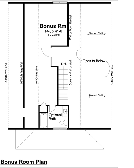 House Plan 74001 Second Level Plan