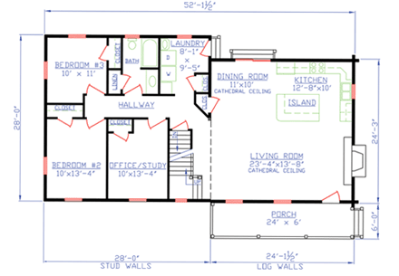 House Plan 74101 First Level Plan