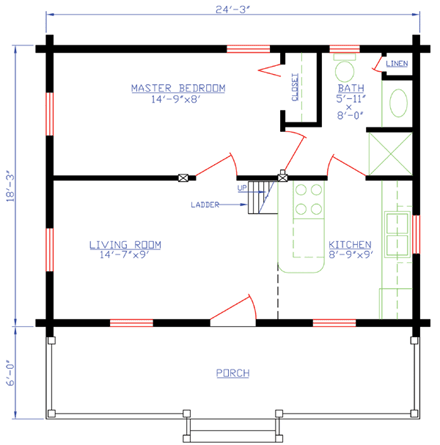 House Plan 74108 First Level Plan