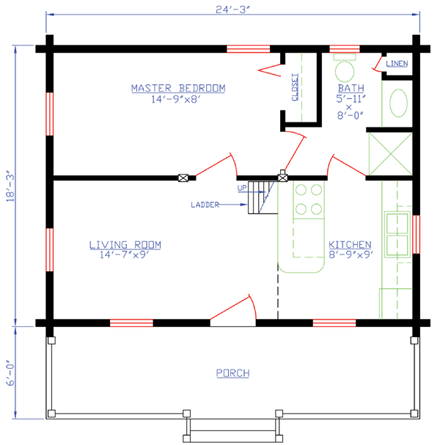 House Plan 74109 First Level Plan