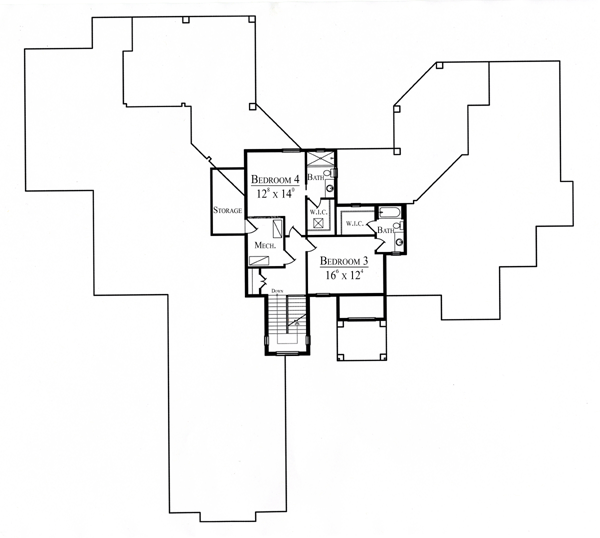 Mediterranean Southwest Level Two of Plan 74217