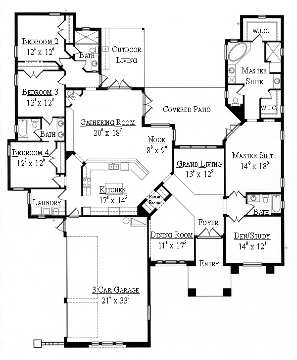 Mediterranean Southwest Level One of Plan 74226