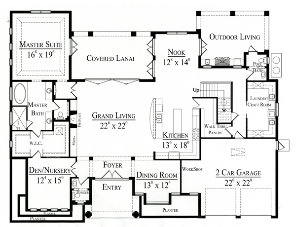 Mediterranean Southwest Level One of Plan 74242