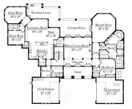 House Plan 74243 First Level Plan