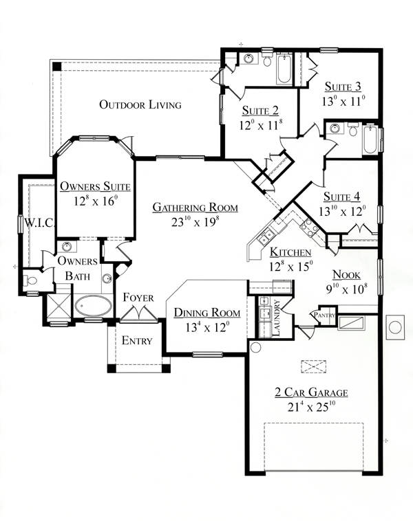 Mediterranean Level One of Plan 74262