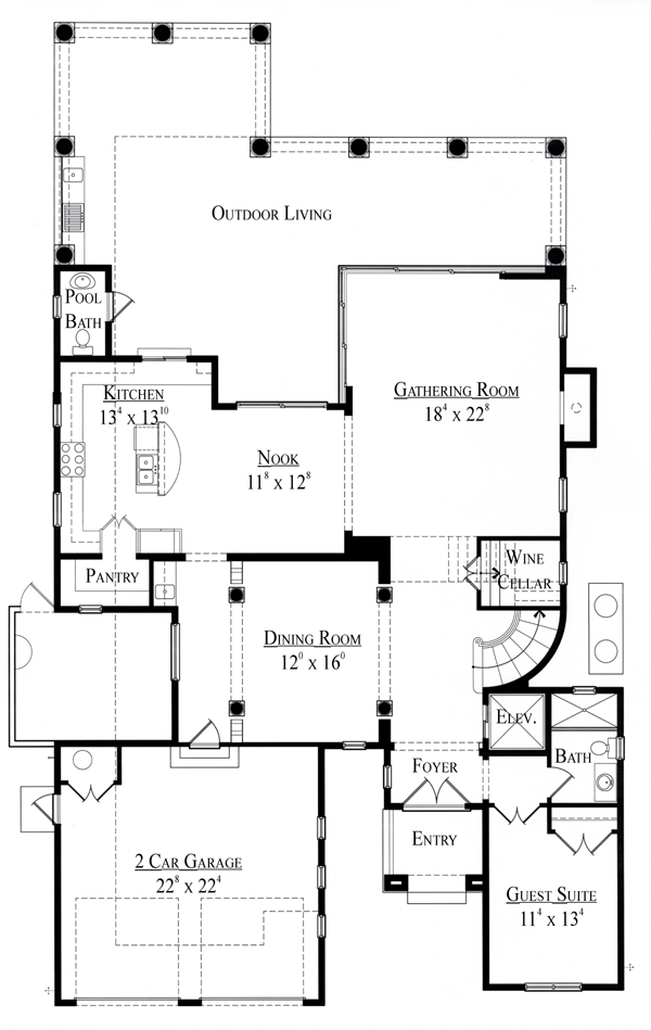 Mediterranean Level One of Plan 74264