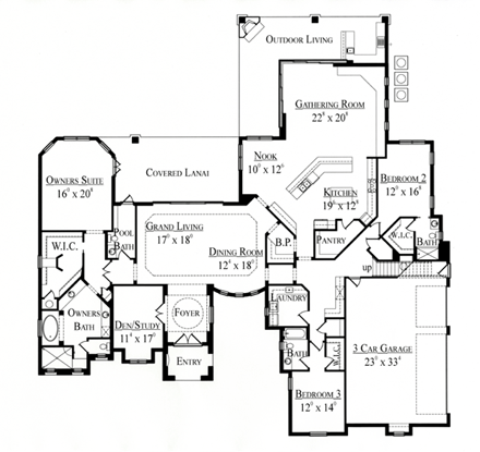 House Plan 74267 First Level Plan