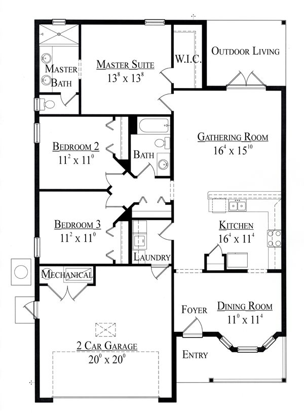 Mediterranean Level One of Plan 74275