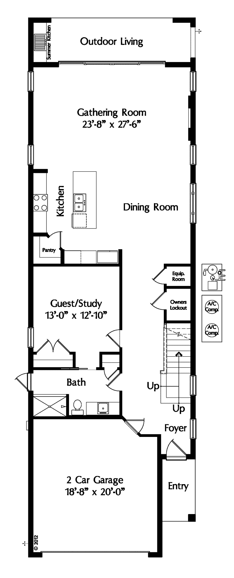 Contemporary Level One of Plan 74287