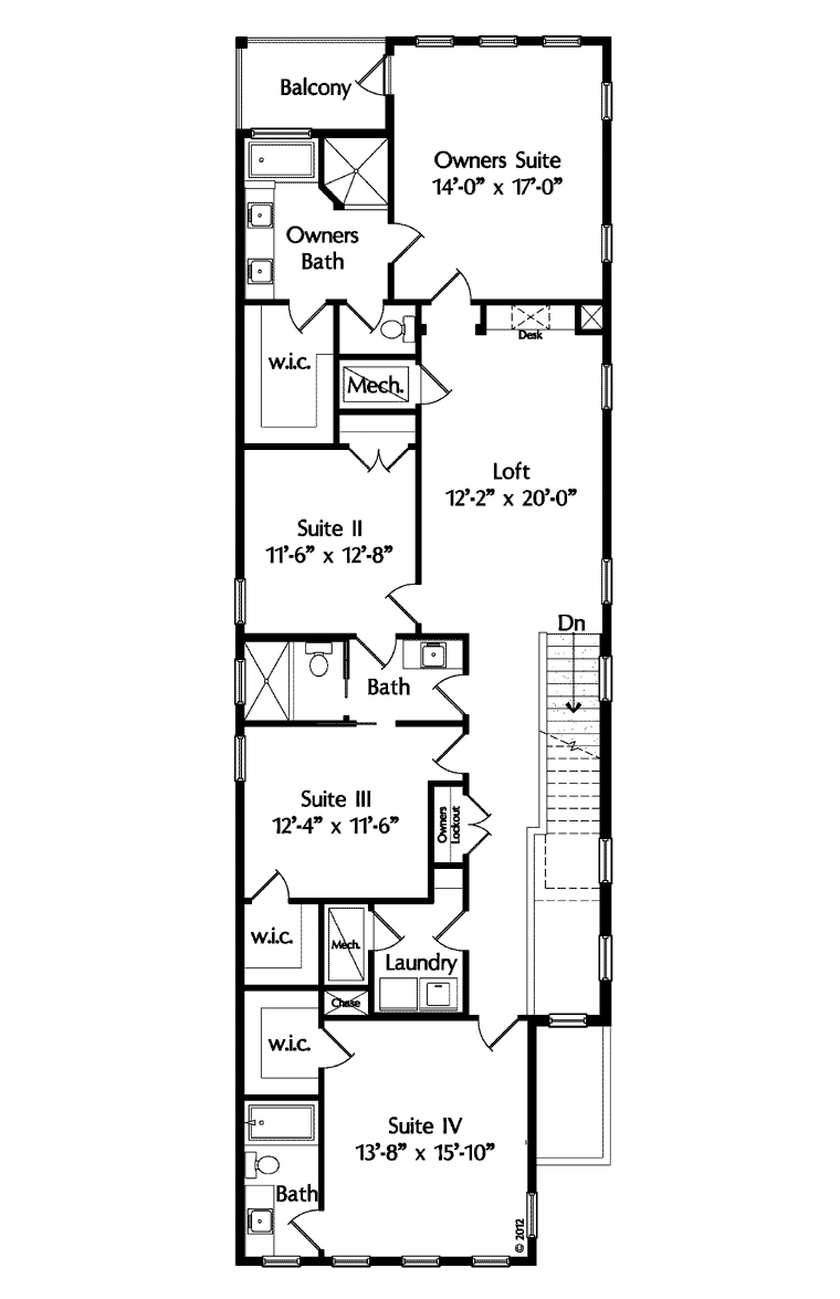 Contemporary Level Two of Plan 74287