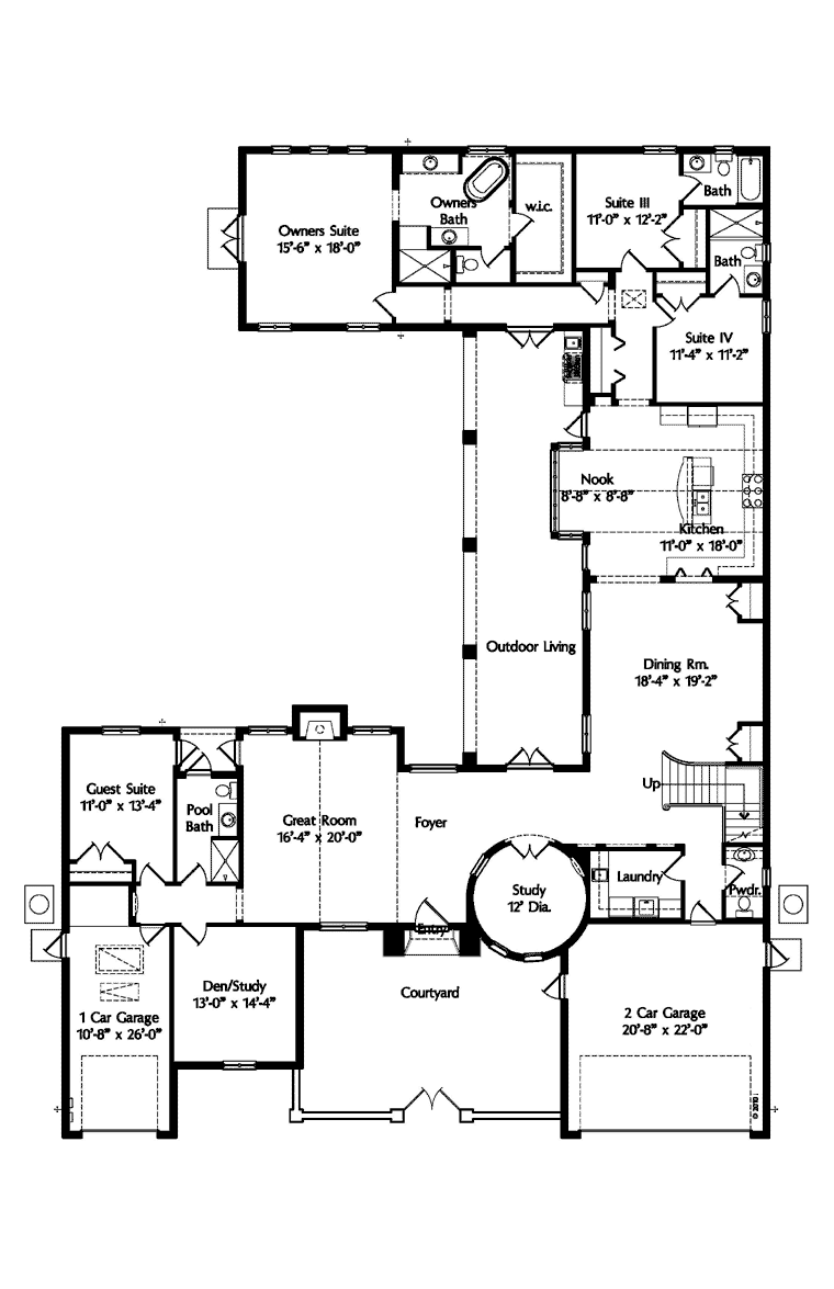 Mediterranean Level One of Plan 74295